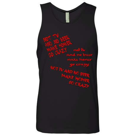 T-Shirts Black / S HOMER CRAZY Men's Premium Tank Top