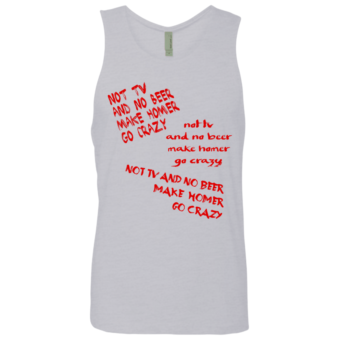 T-Shirts Heather Grey / S HOMER CRAZY Men's Premium Tank Top