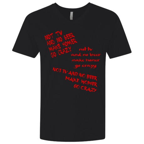 T-Shirts Black / X-Small HOMER CRAZY Men's Premium V-Neck