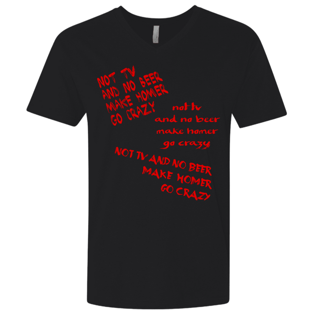 T-Shirts Black / X-Small HOMER CRAZY Men's Premium V-Neck