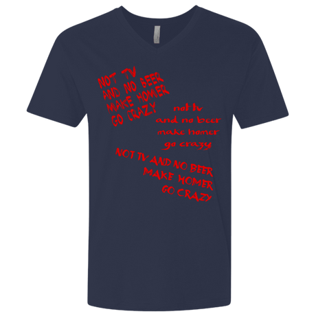 T-Shirts Midnight Navy / X-Small HOMER CRAZY Men's Premium V-Neck
