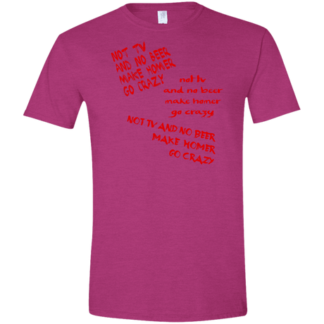 T-Shirts Antique Heliconia / S HOMER CRAZY Men's Semi-Fitted Softstyle