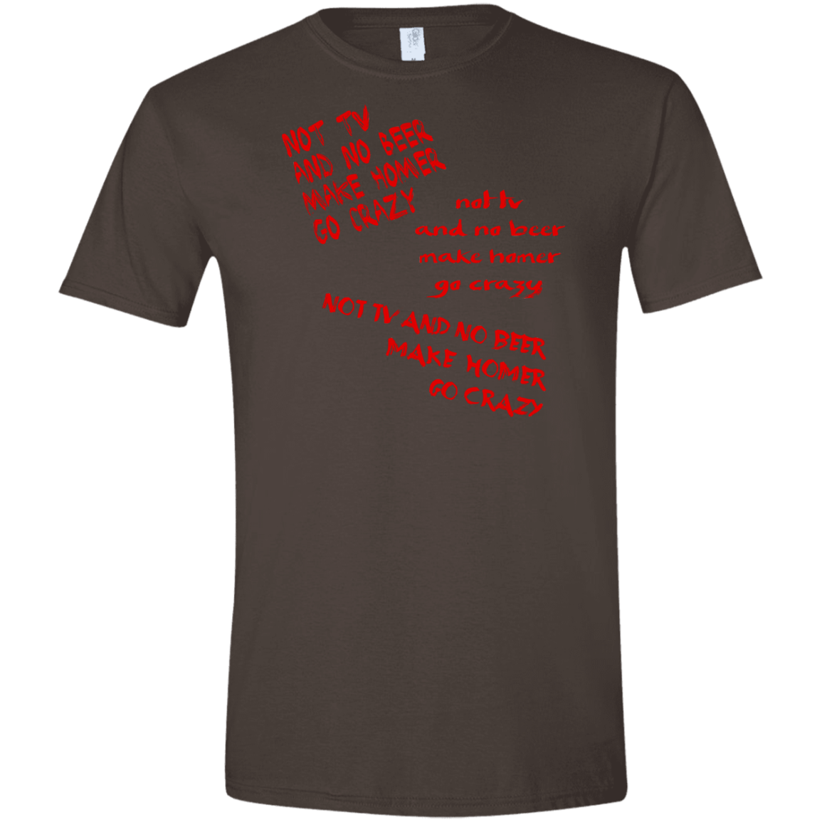 T-Shirts Dark Chocolate / S HOMER CRAZY Men's Semi-Fitted Softstyle