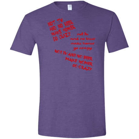 T-Shirts Heather Purple / S HOMER CRAZY Men's Semi-Fitted Softstyle