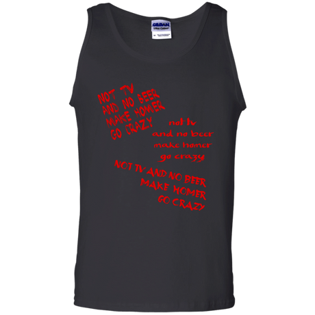 T-Shirts Black / S HOMER CRAZY Men's Tank Top