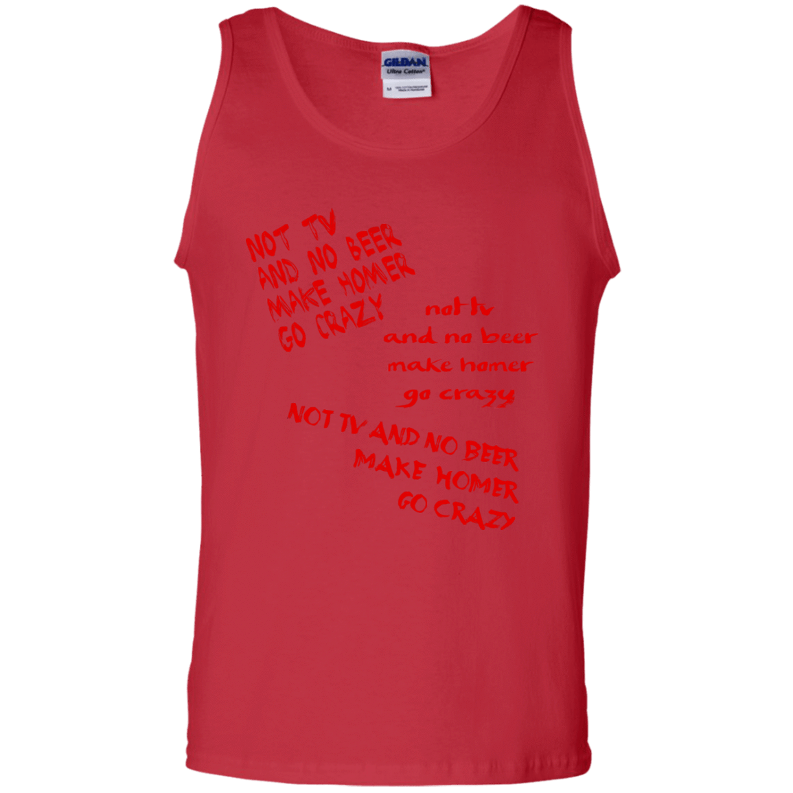 T-Shirts Red / S HOMER CRAZY Men's Tank Top