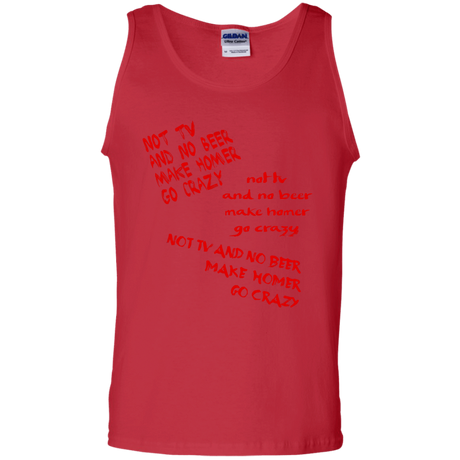 T-Shirts Red / S HOMER CRAZY Men's Tank Top
