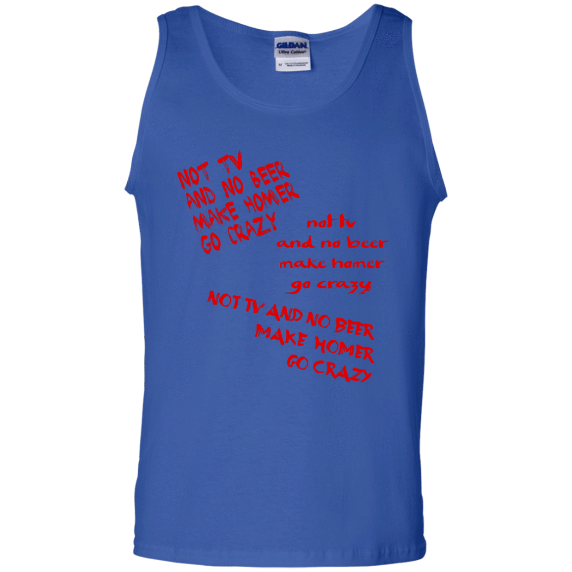 T-Shirts Royal / S HOMER CRAZY Men's Tank Top