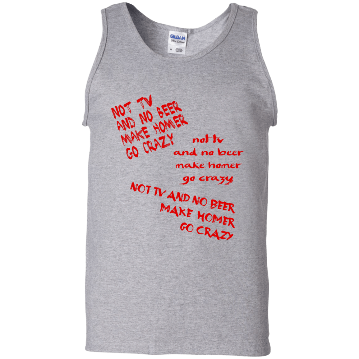 T-Shirts Sport Grey / S HOMER CRAZY Men's Tank Top