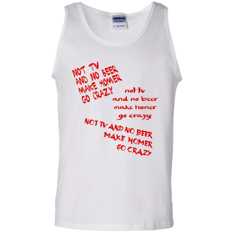 T-Shirts White / S HOMER CRAZY Men's Tank Top