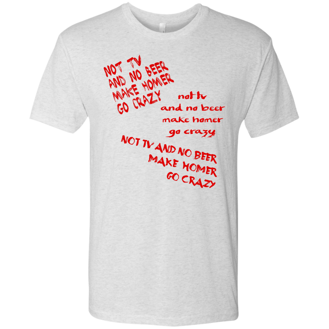 T-Shirts Heather White / S HOMER CRAZY Men's Triblend T-Shirt