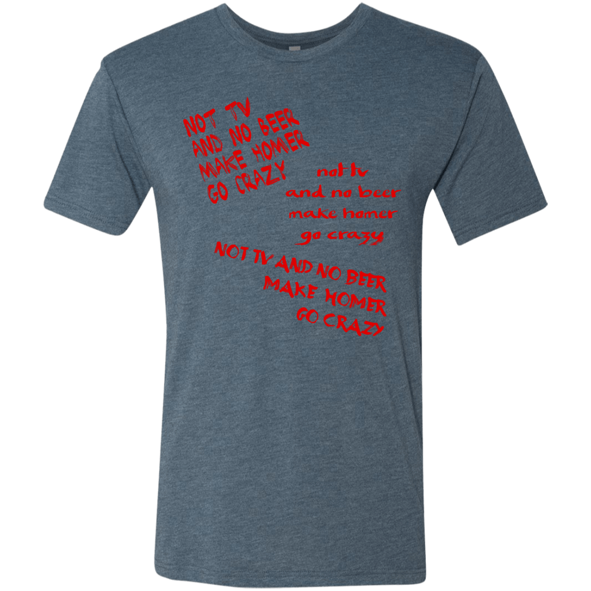 T-Shirts Indigo / S HOMER CRAZY Men's Triblend T-Shirt