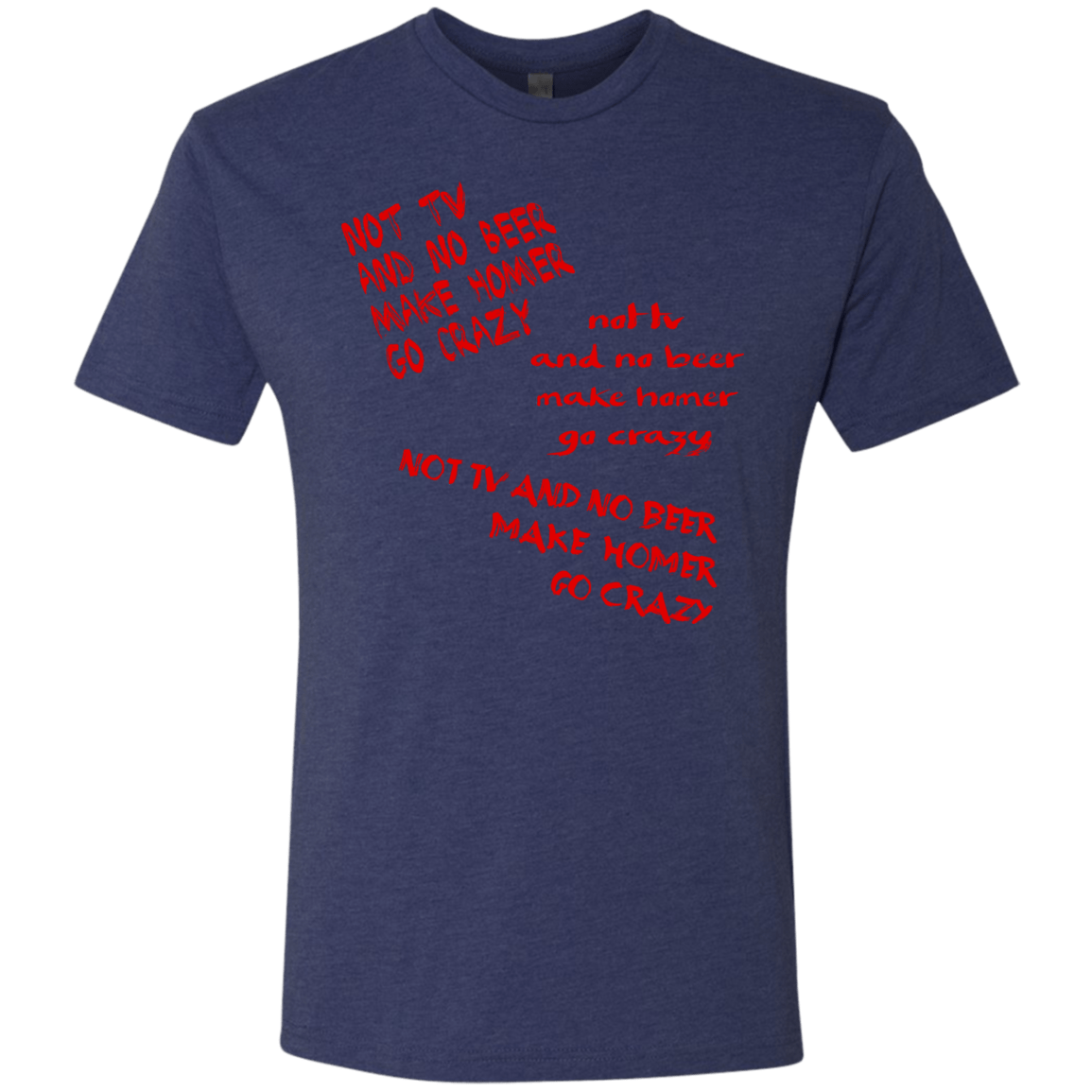 T-Shirts Vintage Navy / S HOMER CRAZY Men's Triblend T-Shirt