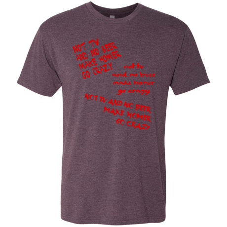 T-Shirts Vintage Purple / S HOMER CRAZY Men's Triblend T-Shirt