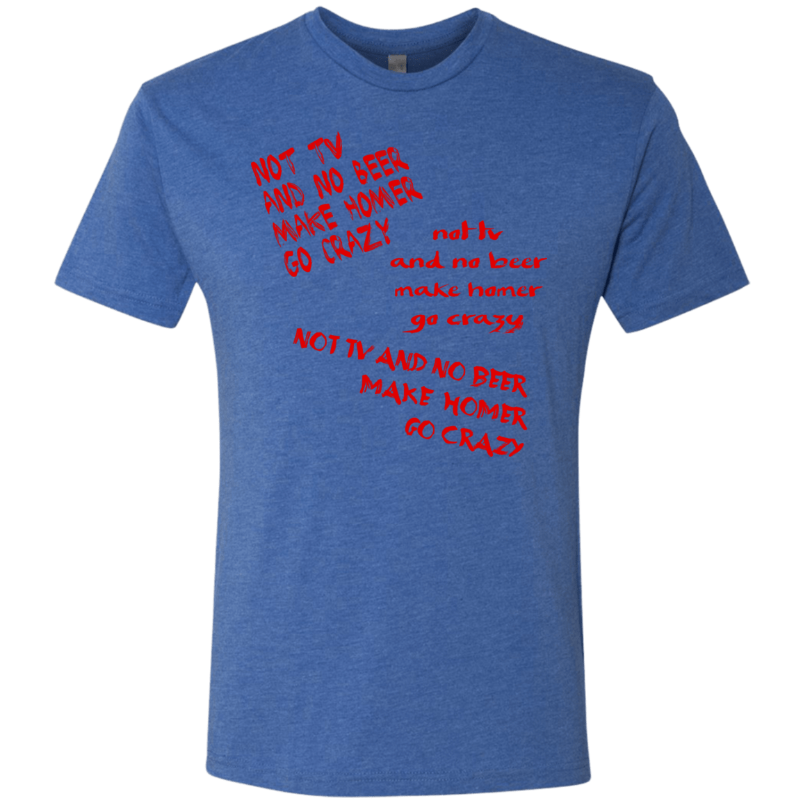 T-Shirts Vintage Royal / S HOMER CRAZY Men's Triblend T-Shirt