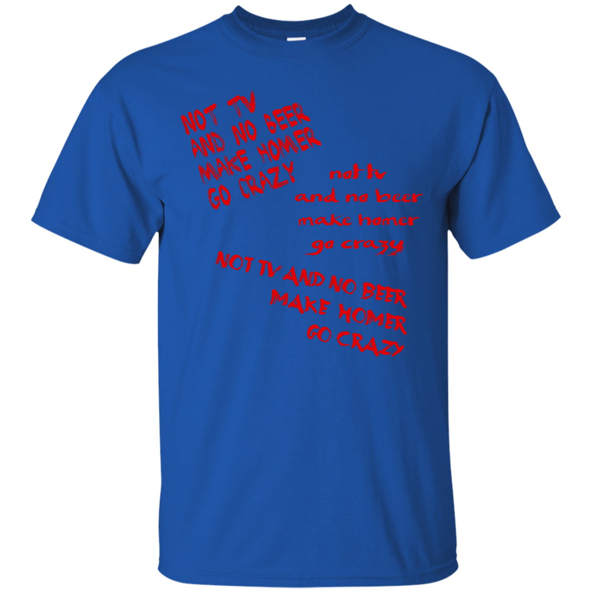 T-Shirts Royal / S HOMER CRAZY T-Shirt