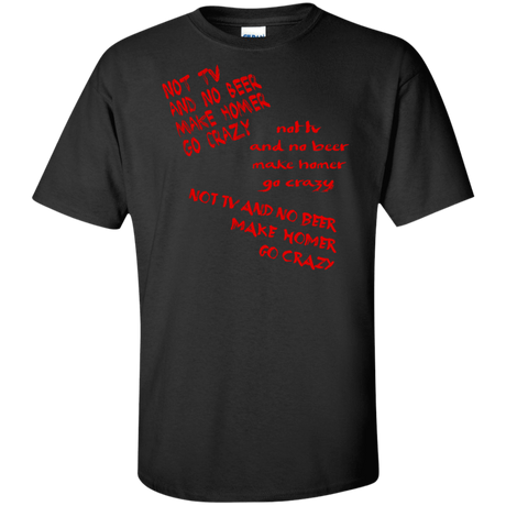 T-Shirts Black / XLT HOMER CRAZY Tall T-Shirt