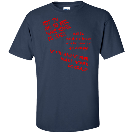 T-Shirts Navy / XLT HOMER CRAZY Tall T-Shirt