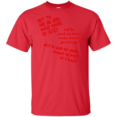 T-Shirts Red / XLT HOMER CRAZY Tall T-Shirt