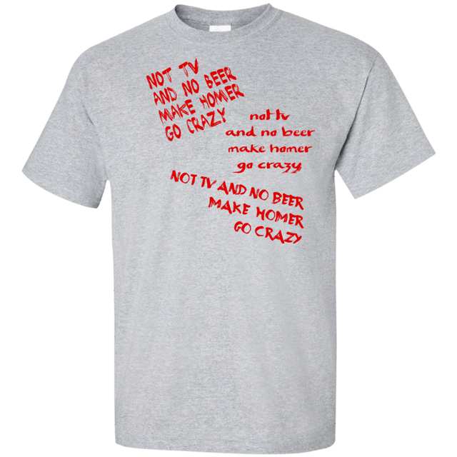 T-Shirts Sport Grey / XLT HOMER CRAZY Tall T-Shirt