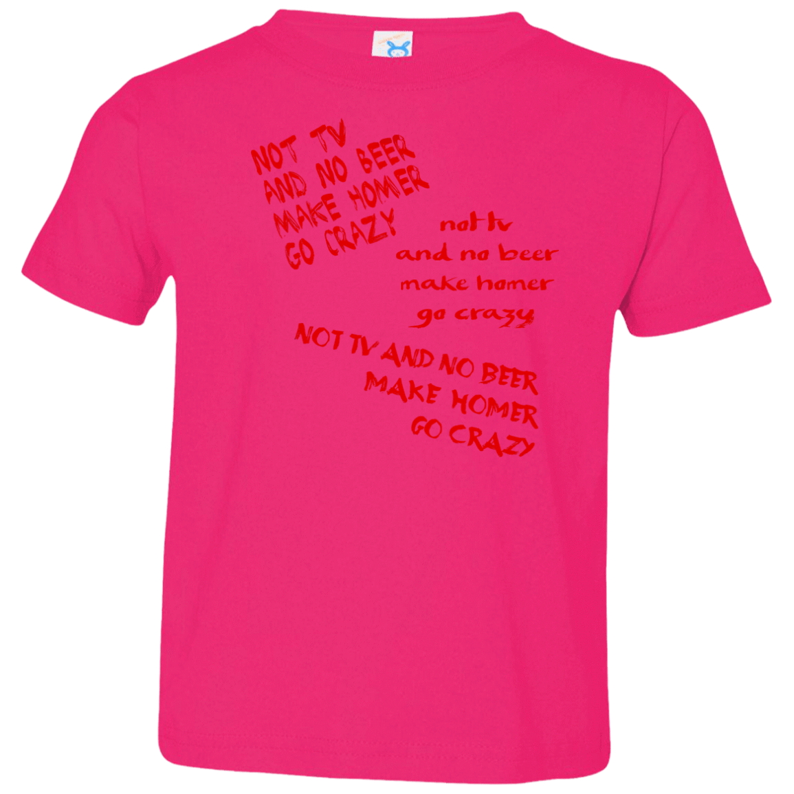 T-Shirts Hot Pink / 2T HOMER CRAZY Toddler Premium T-Shirt