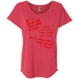 T-Shirts Vintage Red / X-Small HOMER CRAZY Triblend Dolman Sleeve