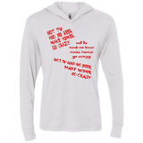 T-Shirts Heather White / X-Small HOMER CRAZY Triblend Long Sleeve Hoodie Tee