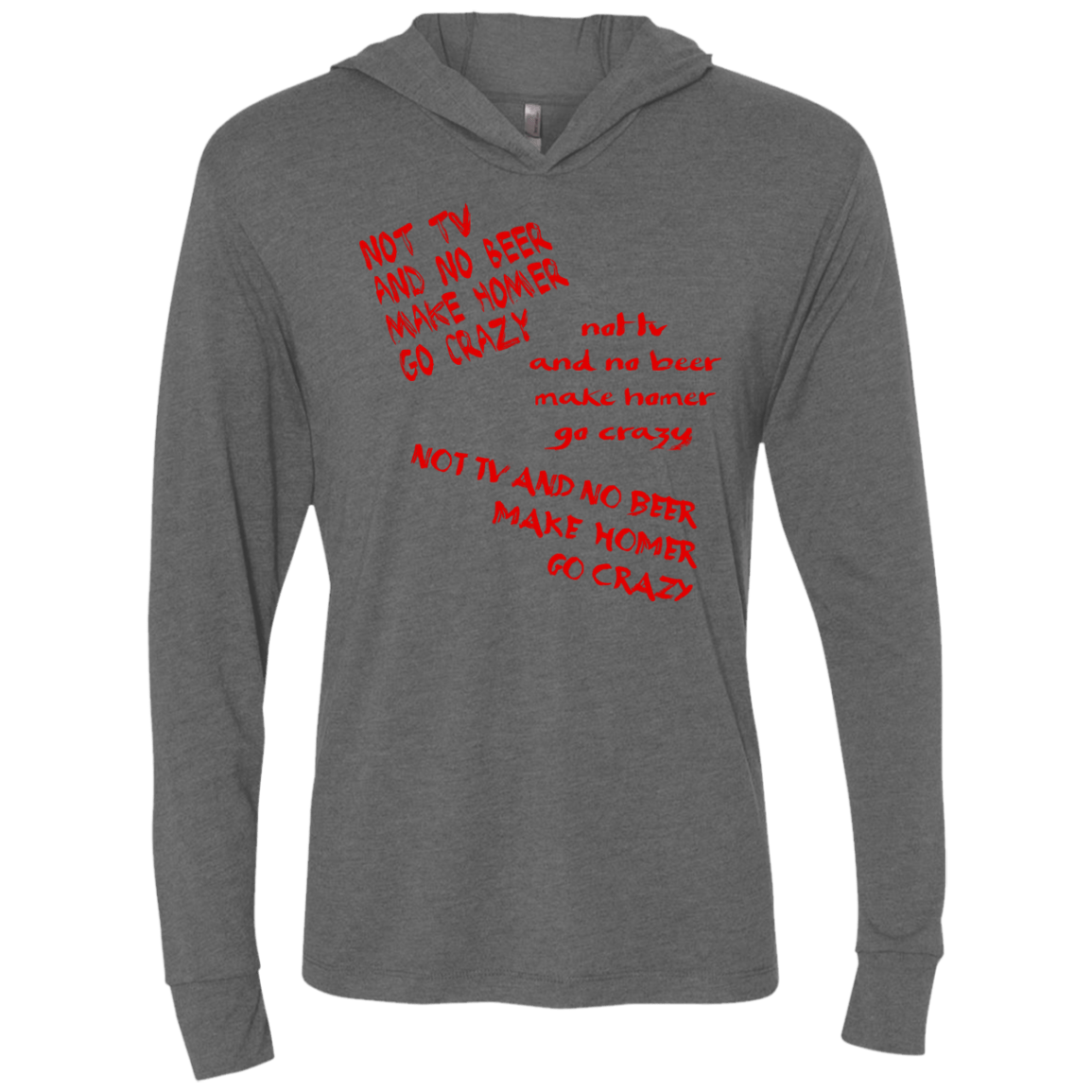 T-Shirts Premium Heather / X-Small HOMER CRAZY Triblend Long Sleeve Hoodie Tee