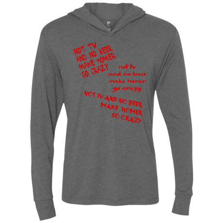 T-Shirts Premium Heather / X-Small HOMER CRAZY Triblend Long Sleeve Hoodie Tee