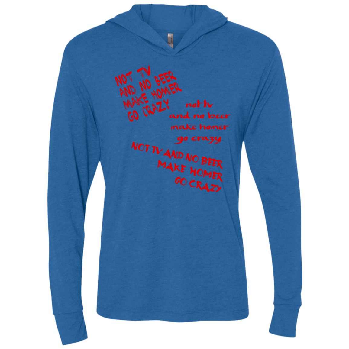 T-Shirts Vintage Royal / X-Small HOMER CRAZY Triblend Long Sleeve Hoodie Tee