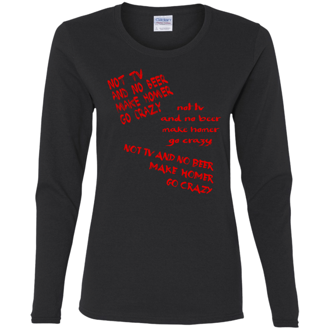 T-Shirts Black / S HOMER CRAZY Women's Long Sleeve T-Shirt