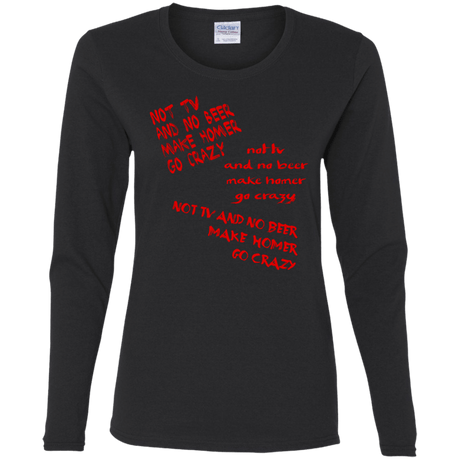 T-Shirts Black / S HOMER CRAZY Women's Long Sleeve T-Shirt