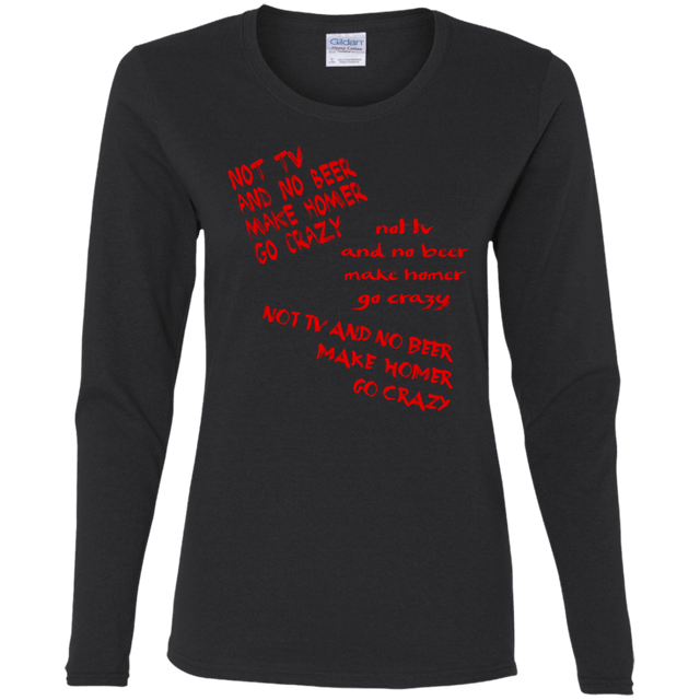 T-Shirts Black / S HOMER CRAZY Women's Long Sleeve T-Shirt