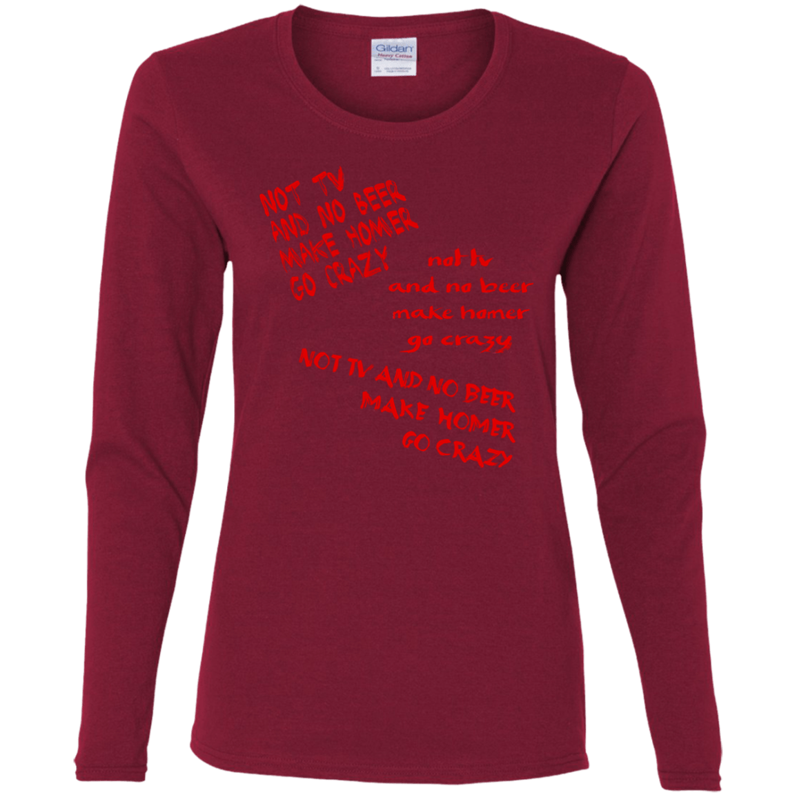 T-Shirts Cardinal / S HOMER CRAZY Women's Long Sleeve T-Shirt