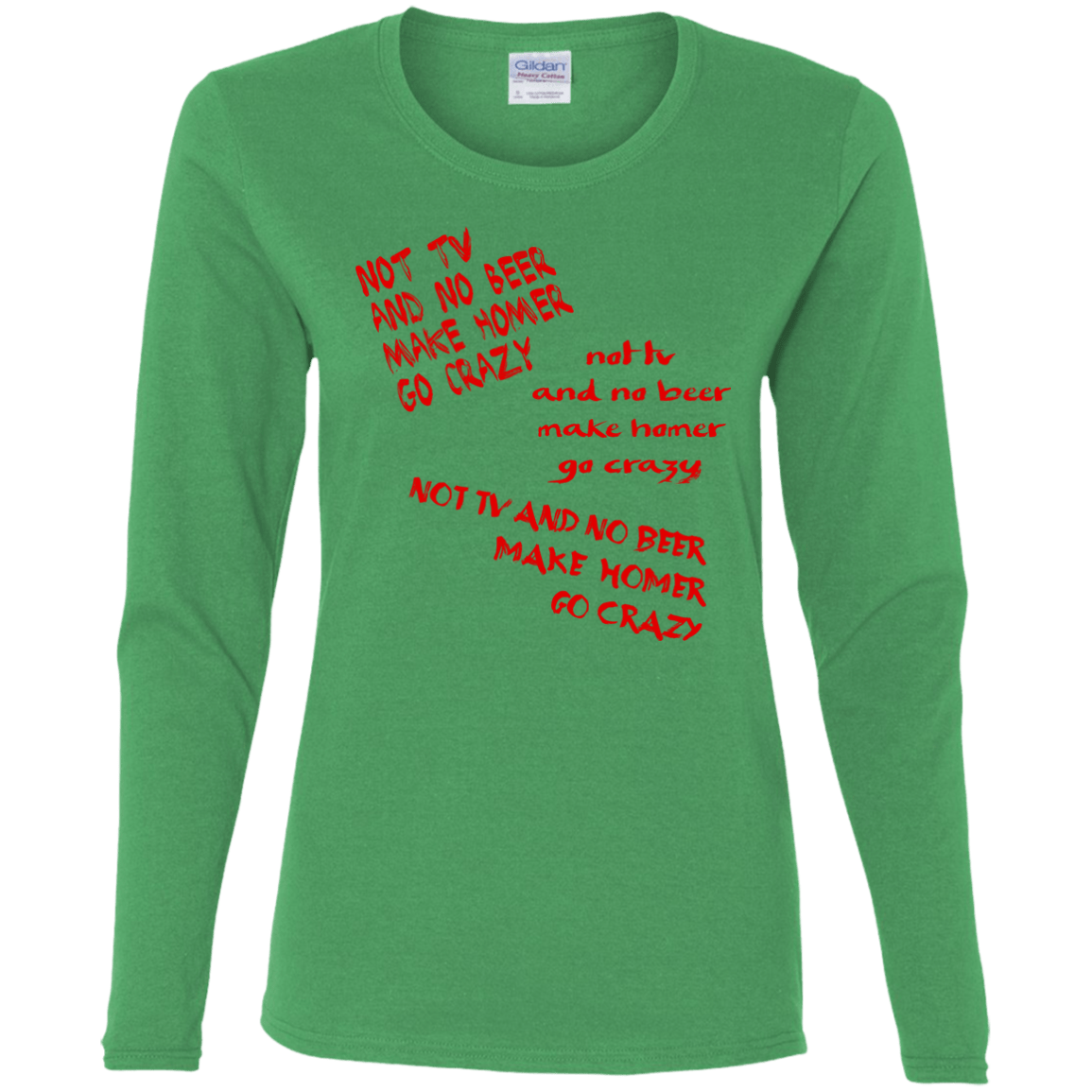 T-Shirts Irish Green / S HOMER CRAZY Women's Long Sleeve T-Shirt