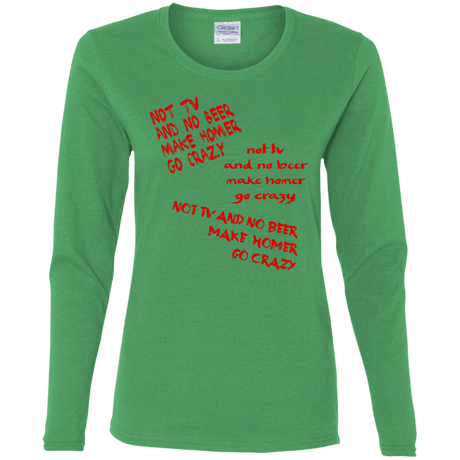 T-Shirts Irish Green / S HOMER CRAZY Women's Long Sleeve T-Shirt