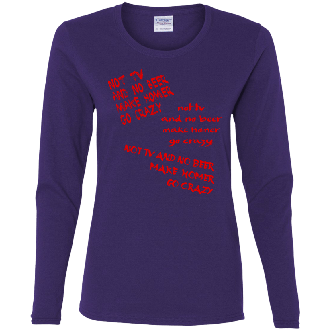 T-Shirts Purple / S HOMER CRAZY Women's Long Sleeve T-Shirt