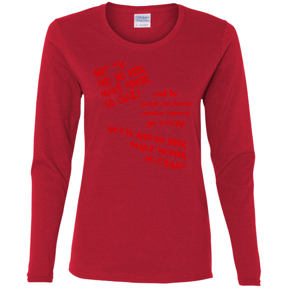 T-Shirts Red / S HOMER CRAZY Women's Long Sleeve T-Shirt