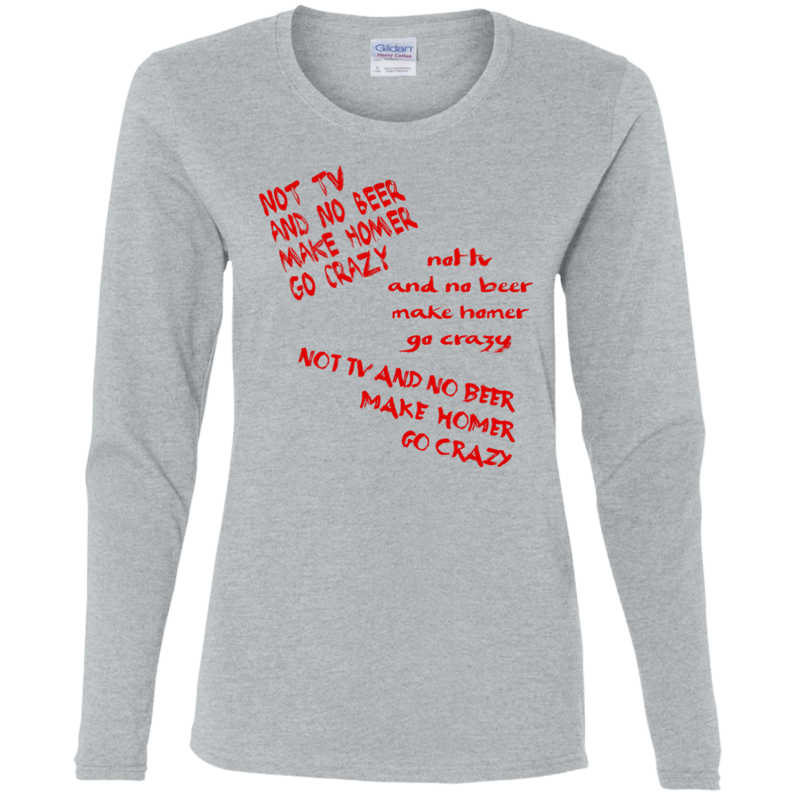 T-Shirts Sport Grey / S HOMER CRAZY Women's Long Sleeve T-Shirt