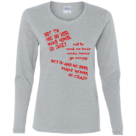 T-Shirts Sport Grey / S HOMER CRAZY Women's Long Sleeve T-Shirt