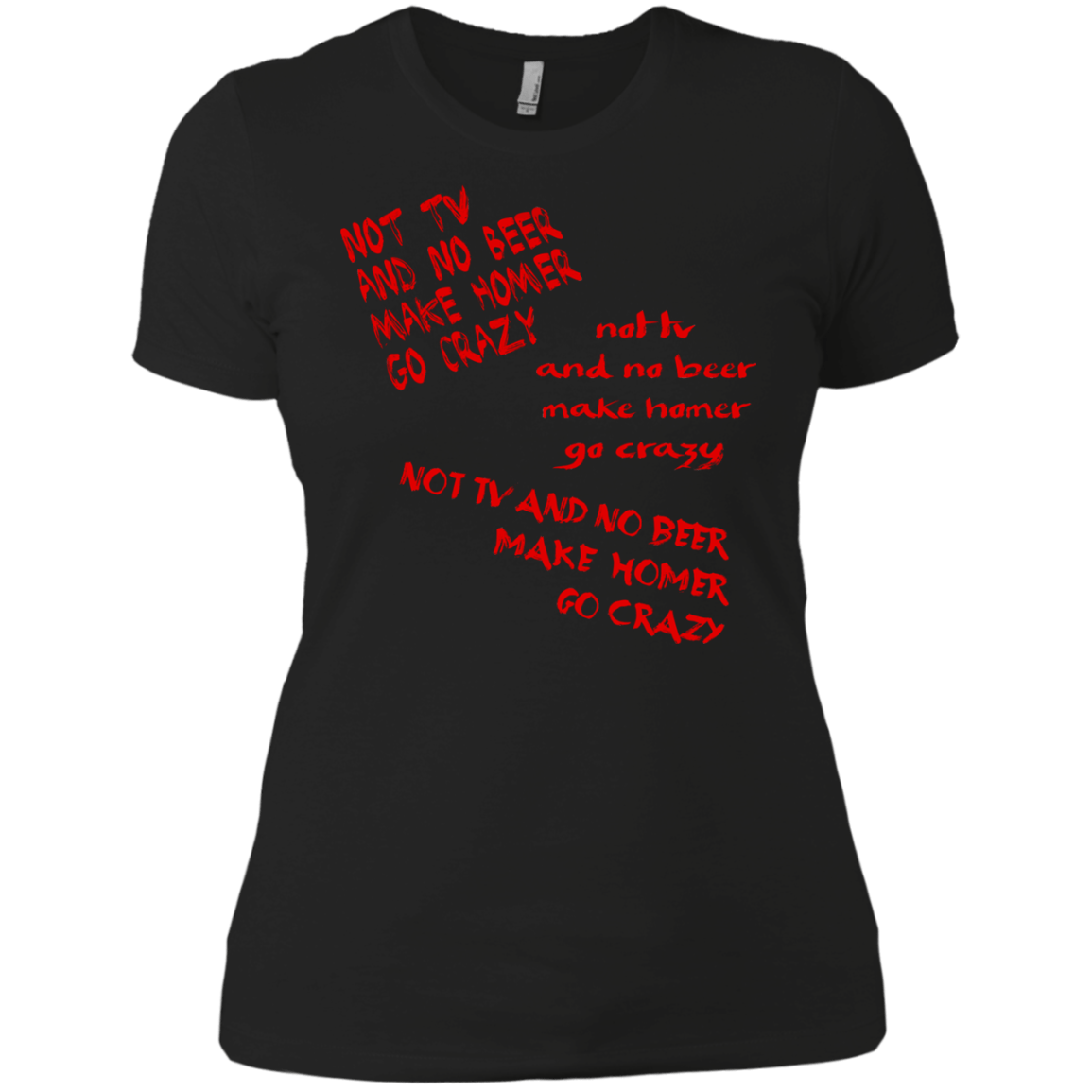 T-Shirts Black / X-Small HOMER CRAZY Women's Premium T-Shirt