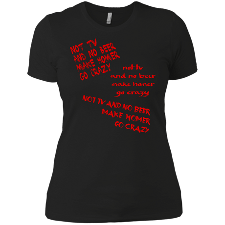 T-Shirts Black / X-Small HOMER CRAZY Women's Premium T-Shirt