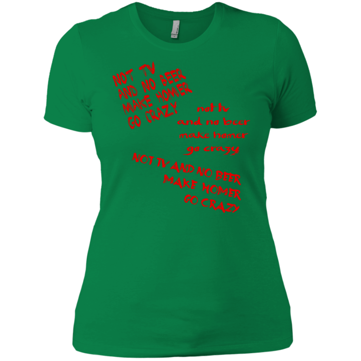 T-Shirts Kelly Green / X-Small HOMER CRAZY Women's Premium T-Shirt