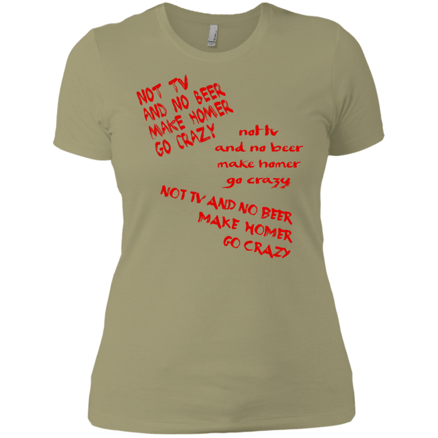 T-Shirts Light Olive / X-Small HOMER CRAZY Women's Premium T-Shirt