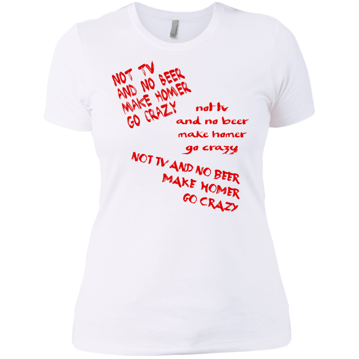 T-Shirts White / X-Small HOMER CRAZY Women's Premium T-Shirt