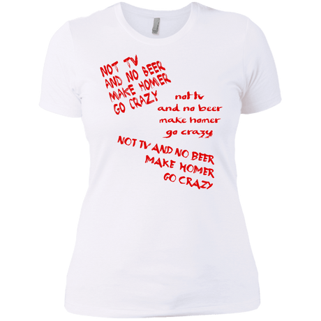 T-Shirts White / X-Small HOMER CRAZY Women's Premium T-Shirt