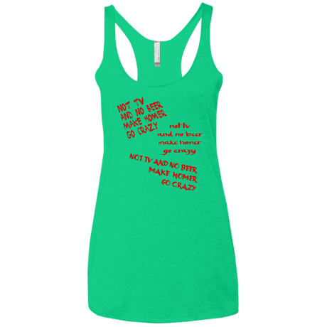 T-Shirts Envy / X-Small HOMER CRAZY Women's Triblend Racerback Tank