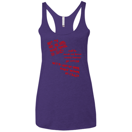 T-Shirts Purple Rush / X-Small HOMER CRAZY Women's Triblend Racerback Tank