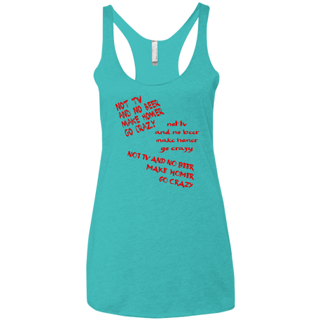T-Shirts Tahiti Blue / X-Small HOMER CRAZY Women's Triblend Racerback Tank