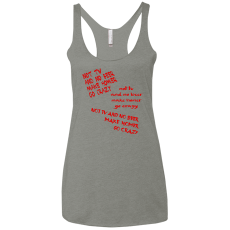 T-Shirts Venetian Grey / X-Small HOMER CRAZY Women's Triblend Racerback Tank